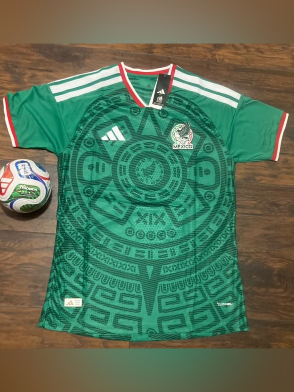 Green Mexico National Team Football Jersey Crest Detail